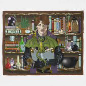 Fantasy Wizard Boeken Dragon Potions Fleece Deken (Voorkant (Horizontaal))