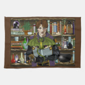 Fantasy Wizard Boeken Dragon Potions Theedoek (Horizontaal)