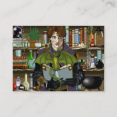 Fantasy Wizard Boeken Dragon Potions Visitekaartje (Voorkant)