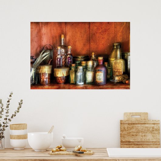 Fantasy - Wizard Ingrediënten Poster (Keuken)