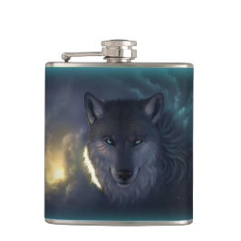 Fantasy Wolf Flask Heupfles