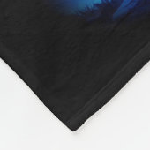 Fantasy Wolf Moon Mountain Fleece Deken (Hoek)