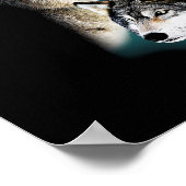 Fantasy Wolf Moon Mountain Poster (Hoek)