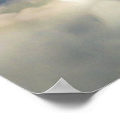 Fantasy Woman en Island Castle in de wolken Poster (Hoek)