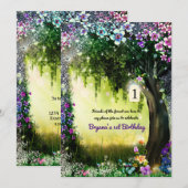 Fantasy Woodland Enchanted Glow Forest Flowers Kaart (Voorkant / Achterkant)