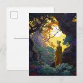 Fantasy Woodland Forest Landscape Art Briefkaart (Voorkant / Achterkant)