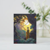 Fantasy Woodland Forest Landscape Art Briefkaart (Staand voorkant)