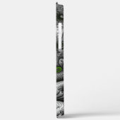 Fantasy World Green and Grey Abstract Fractal Art Case-Mate iPhone Case (Achterkant / Links)
