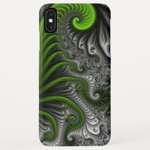 Fantasy World Green and Grey Abstract Fractal Art iPhone XS Max Hoesje