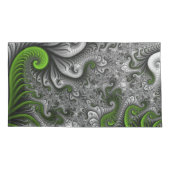 Fantasy World Green and Grey Abstract Fractal Art Kussensloop (Achterkant)