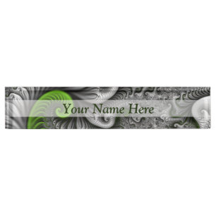 Fantasy World Green and Grey Abstract Fractal Art Naambordje