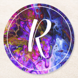 Fantasy World Monogram Ronde Kartonnen Onderzetter