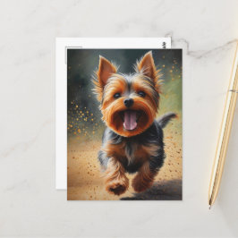 Fantasy Yorkshire Terrier Surreal Dog Art Briefkaart