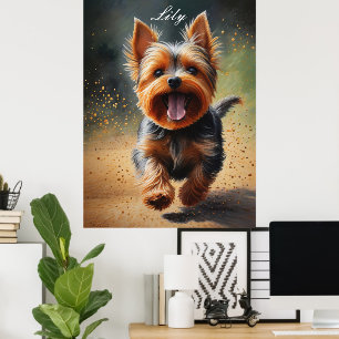 Fantasy Yorkshire Terrier Surrealistische Honden K Poster