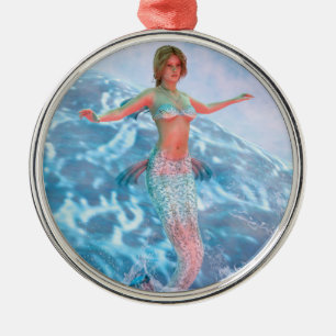Fantasy Zeemeermin Metalen Ornament