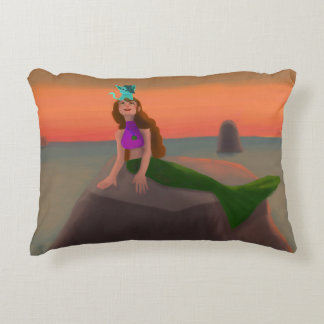 Fantasy zeemeermin ontmoet spirituele dier accent kussen