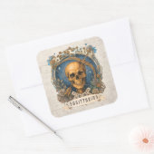 Fantasy Zodiac Sagittarius Unieke Schedel Vierkante Sticker (Envelop)