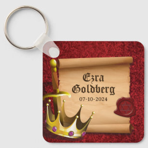 Fantasy Zwaard Kroon Middeleeuwse Ridder Bar Mitzv Sleutelhanger