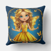 Fantasyfee met glittersparel in betoverde kameracc kussen (Achterkant)