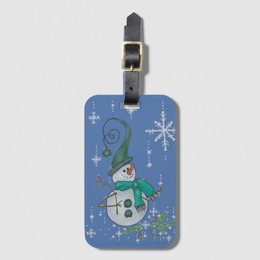 Fantasyschneemann Bagagelabel (Voorkant (verticaal))
