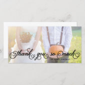 Fantiek script | Trouw Dank Je Foto Kaart (Voorkant / Achterkant)