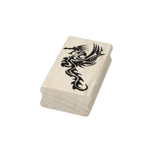 fantieke draken kunststempel rubberstempel