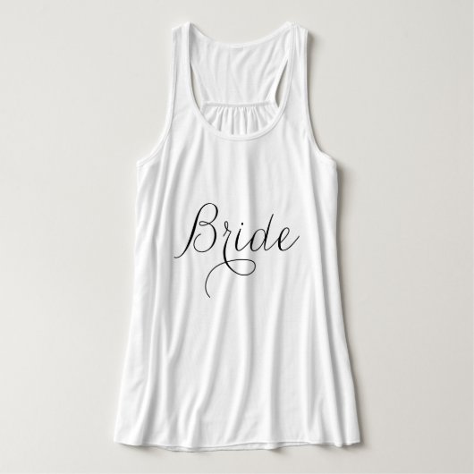 Fantieke scripttypografie "Bruid" Tanktop (Design voorkant)