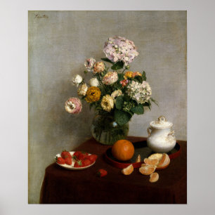 Fantin-Latour - Bloemen En Fruit Poster