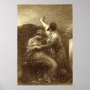 Fantin-Latour - De Magiër Baltazar En Fatime Poster