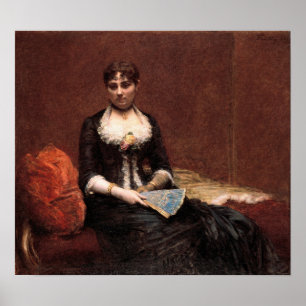 Fantin-Latour - Portret van mevrouw Leon Maitre Poster
