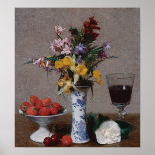 Fantin-Latour - Stilleven 1869 Poster
