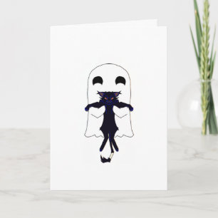 Fantôme + Carte Whimsical Chat Noir Gratuit