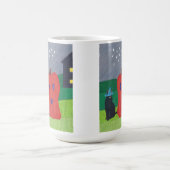 Fantôme citrouille et sorcier Chat Halloween Mugs (Centre)