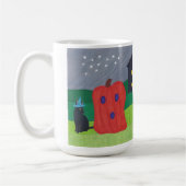 Fantôme citrouille et sorcier Chat Halloween Mugs (Gauche)
