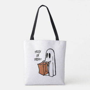 Fantôme classique avec sac à dos ou sac à bonbons