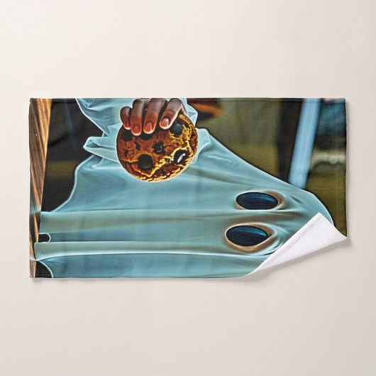 Fantôme convivial Avec Cookie (Serviette à main)