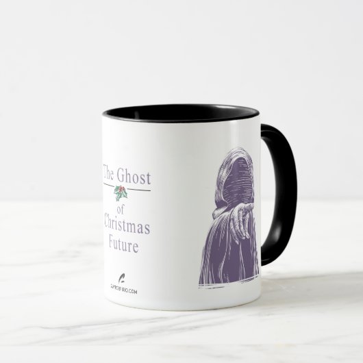 Fantôme de Noël Futur café Mug (Devant droit)