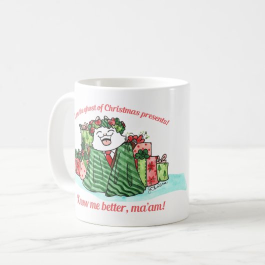Fantôme de Noël présente une tasse (Devant gauche)