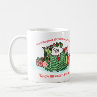 Fantôme de Noël présente une tasse