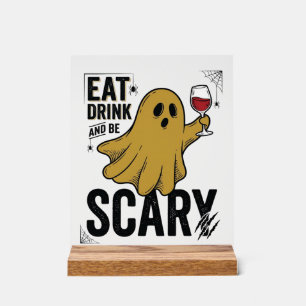Fantôme d'Halloween Manger Boire Et Être Effrayant
