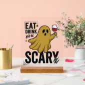 Fantôme d'Halloween Manger Boire Et Être Effrayant (Mariage)