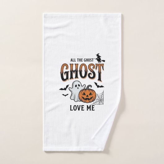 Fantôme d'Halloween Tous les fantômes m'aiment drô (Serviette à main)