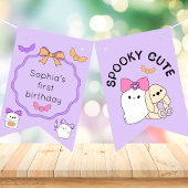 Fantôme éffrayant Halloween Anniversaire Drapeaux