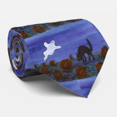 Fantôme et chat noir dans le Cravate de patchs Cit (Roulé)