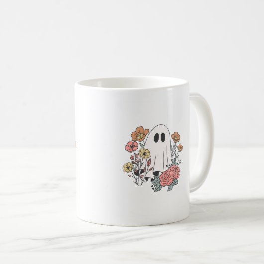 fantôme et rose Mug (Devant droit)