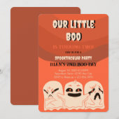 Fantôme Halloween Anniversaire Invitation Spooktac (Devant / Derrière)