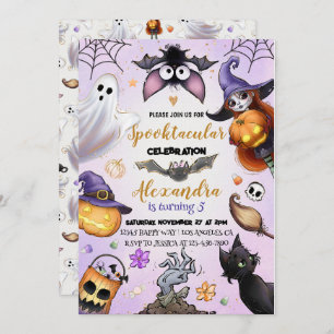 Fantôme Halloween Anniversaire Invitation Spooktac