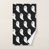 Fantôme Halloween noir blanc mignon motif (Serviette à main)