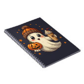 Fantôme mignon avec Citrouille et Carnet Spiral ca (Côté Droit)