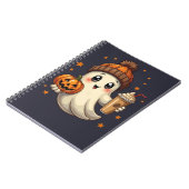 Fantôme mignon avec Citrouille et Carnet Spiral ca (Côté gauche)